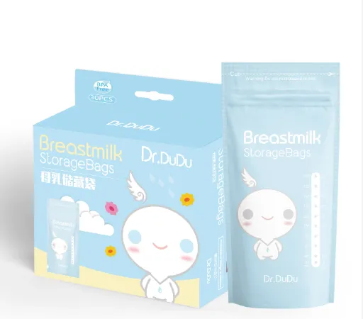 Ambalaj din plastic imprimat la comandă Pungi reutilizabile pentru depozitarea laptelui matern fără BPA pentru animale de companie/PE