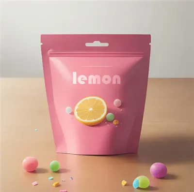 Pungă populară din plastic pentru alimente. Pungă de plastic cu fermoar. Model personalizat